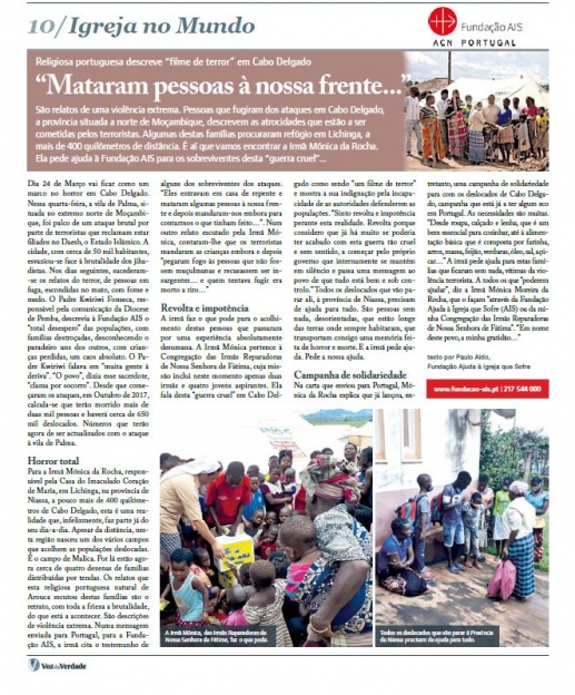 MOÇAMBIQUE: “Mataram pessoas à nossa frente…”