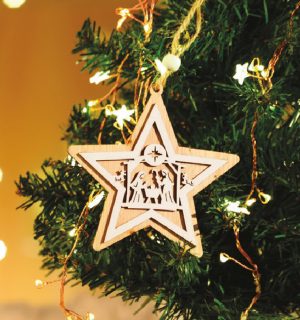 Ornamento Estrela com Presépio